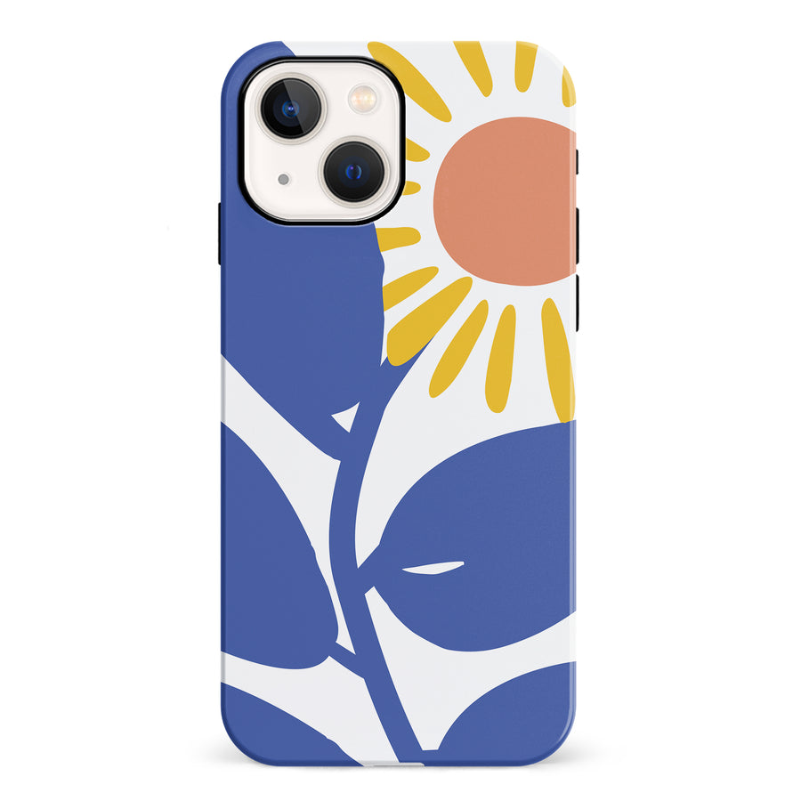 iPhone 13 Bold Abstract Sun Kissed Daisy Floral Phone Case