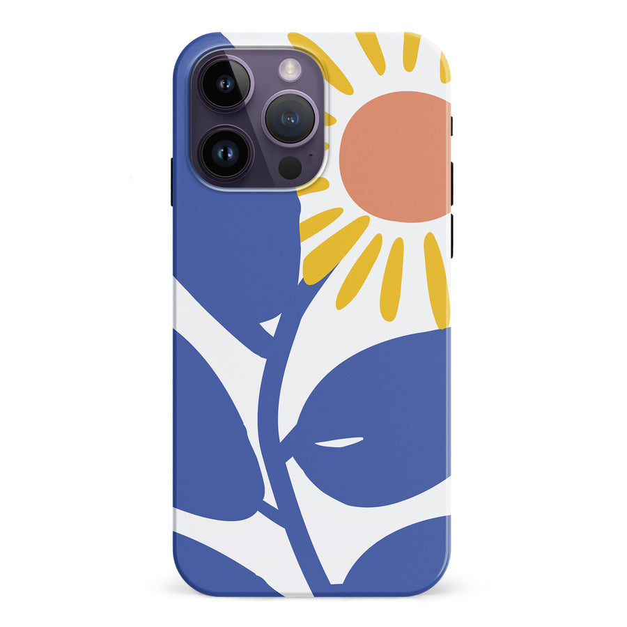 iPhone 15 Pro Bold Abstract Sun Kissed Daisy Floral Phone Case