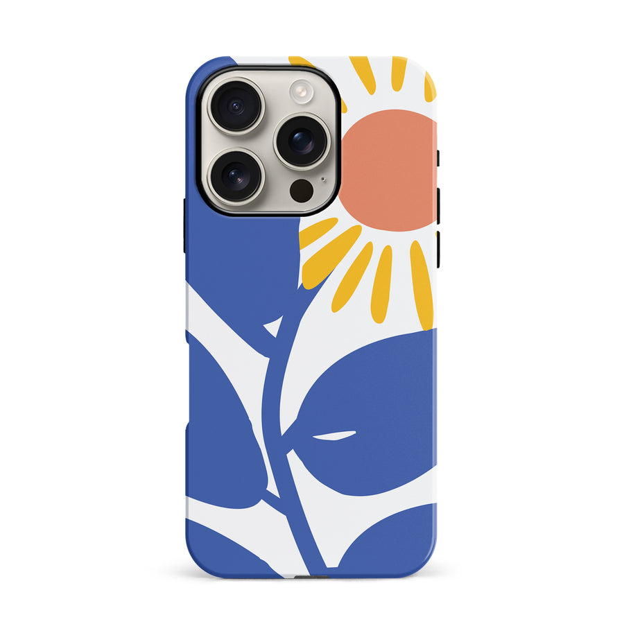 iPhone 16 Pro Bold Abstract Sun Kissed Daisy Floral Phone Case