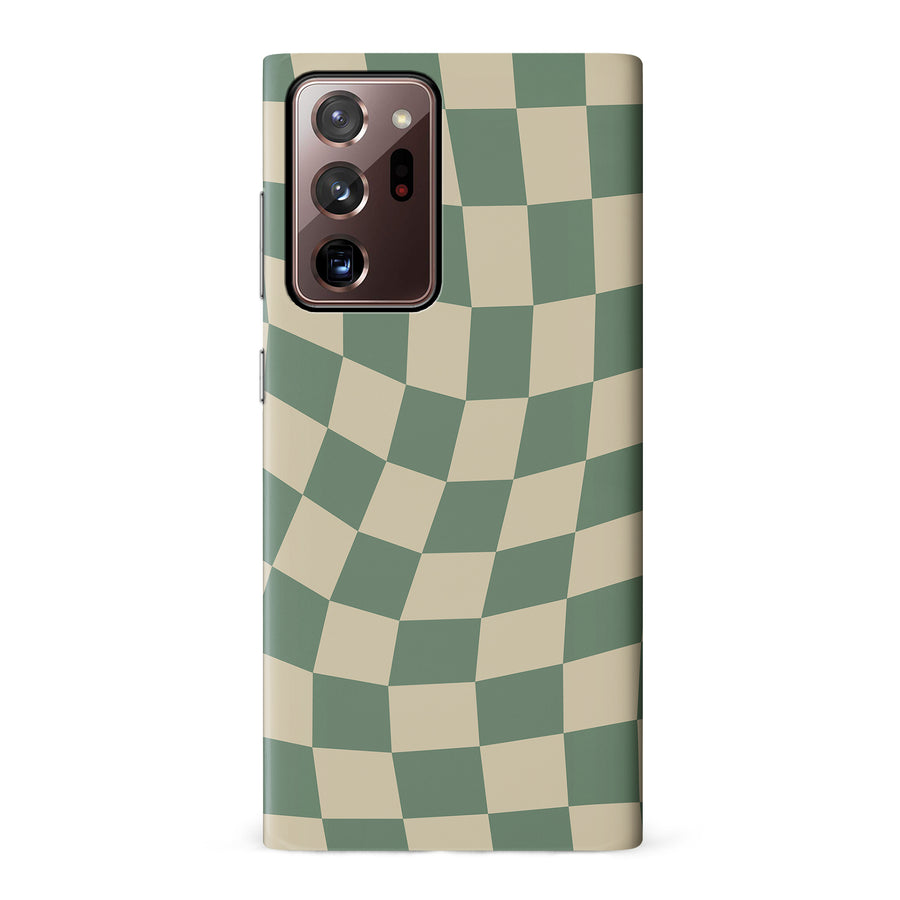 Samsung Galaxy S10 Vintage Checkered Abstract Pattern Phone Case - Green