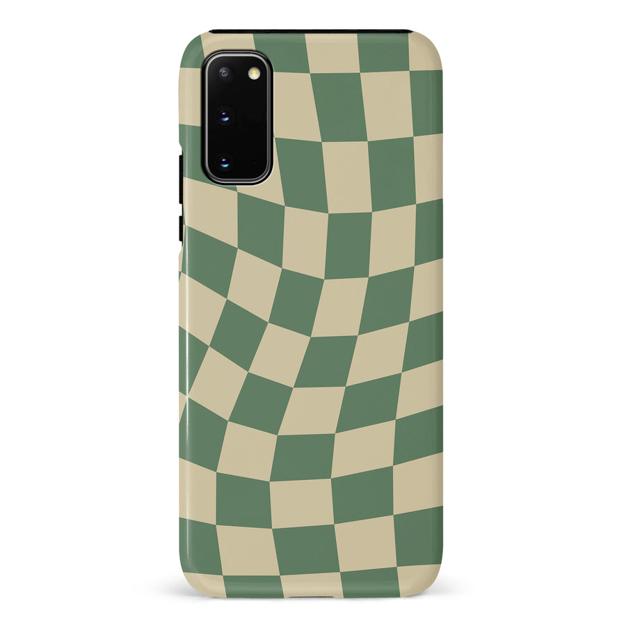 Vintage Checkered Abstract Pattern Phone Case - Green