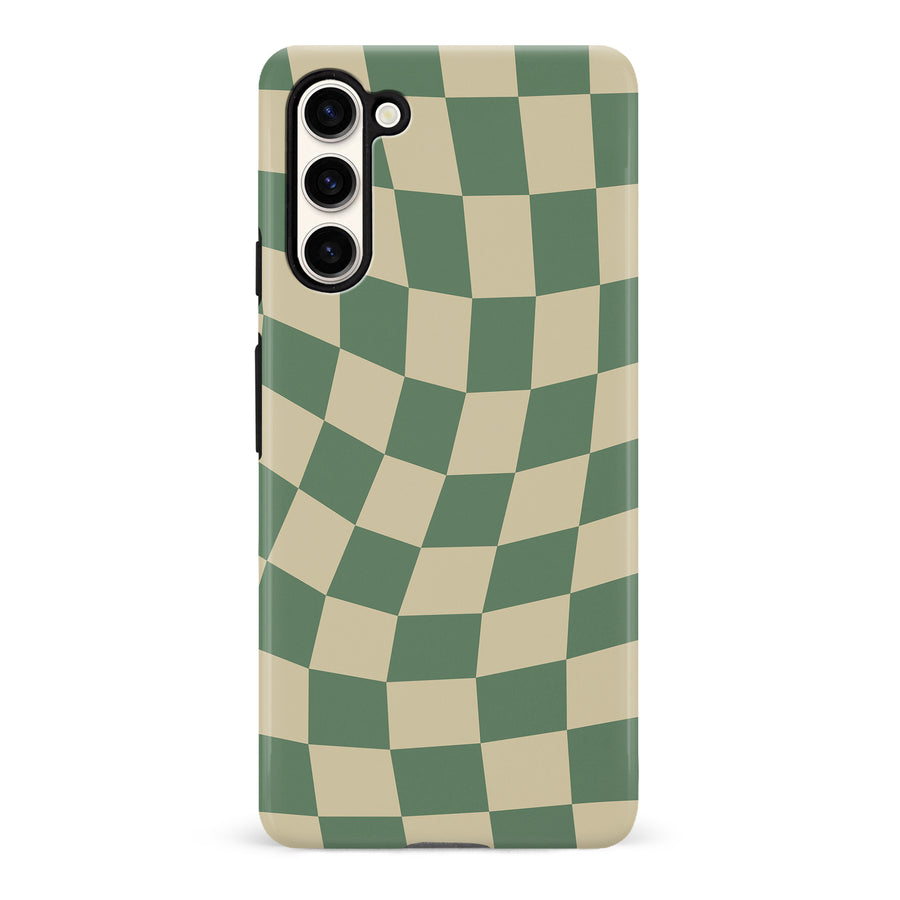 Vintage Checkered Abstract Pattern Phone Case - Green