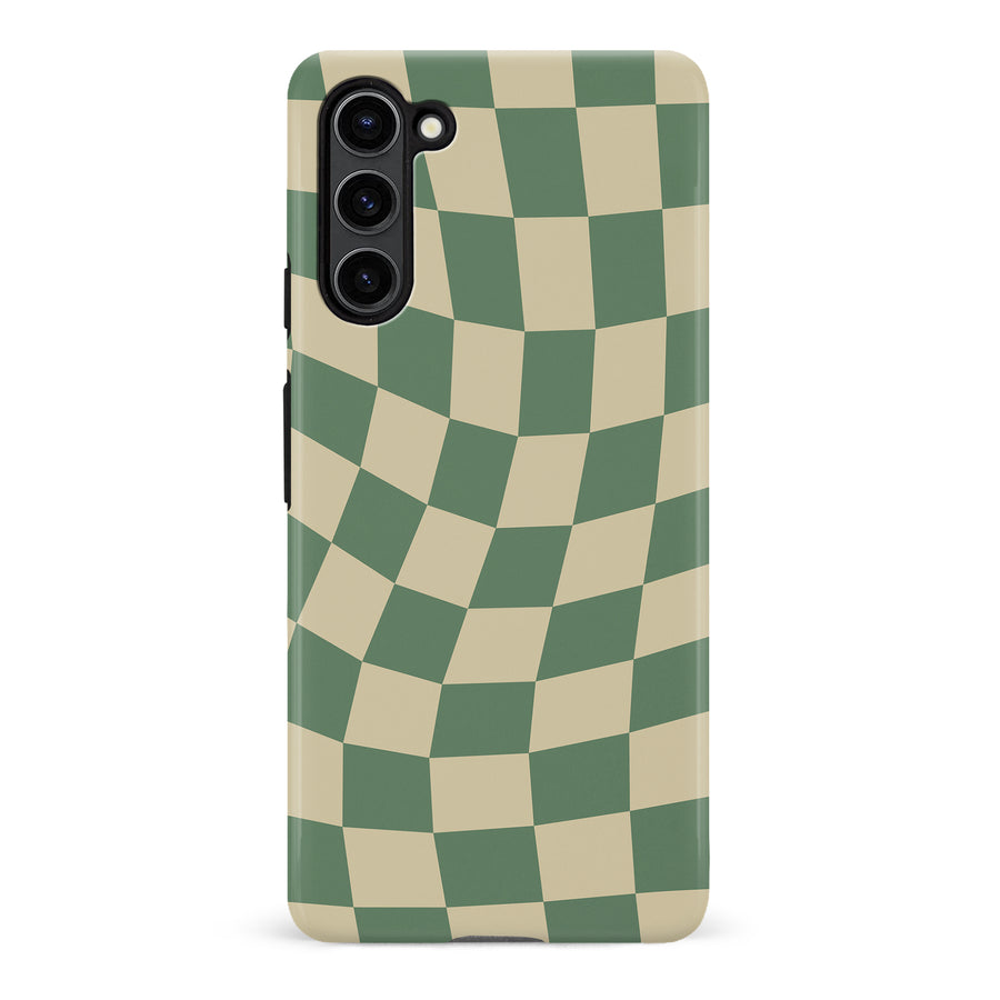 Vintage Checkered Abstract Pattern Phone Case - Green