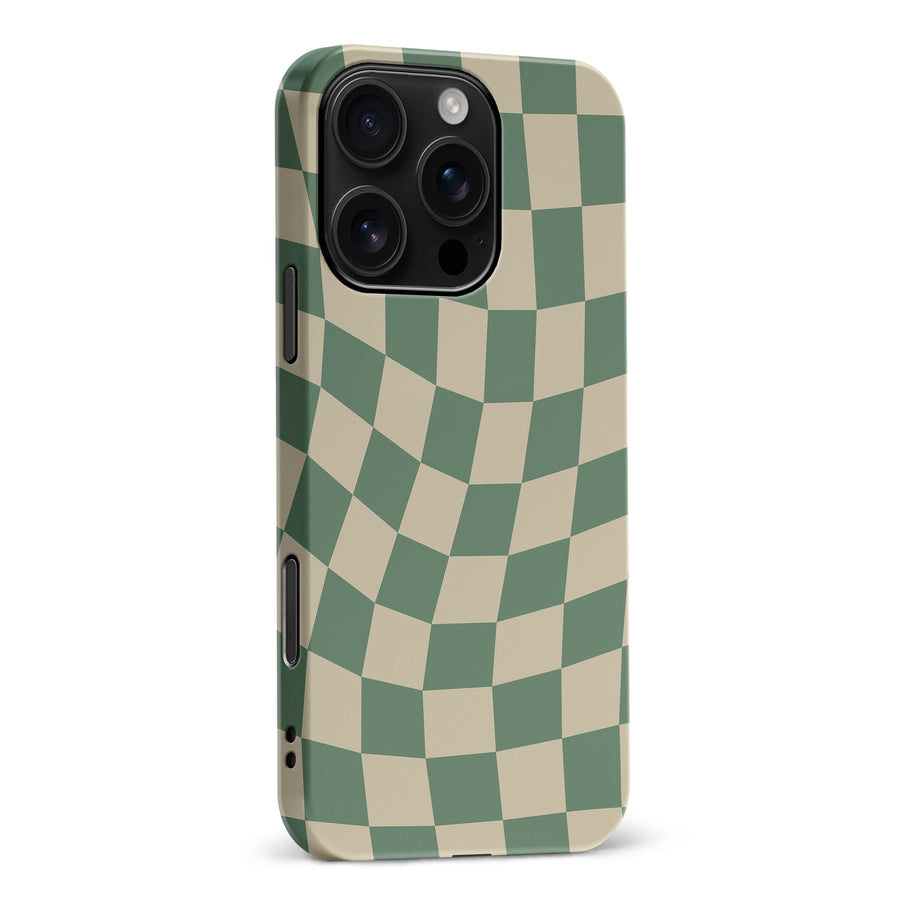 Vintage Checkered Abstract Pattern Phone Case - Green