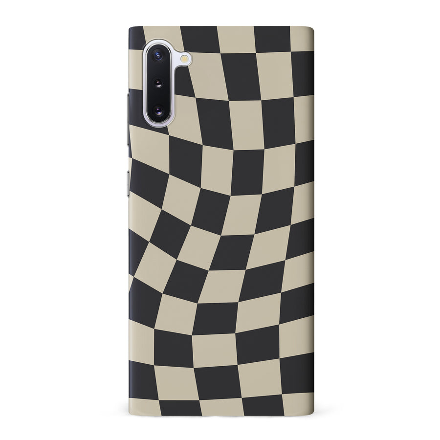 Vintage Checkered Abstract Pattern Phone Case - Black