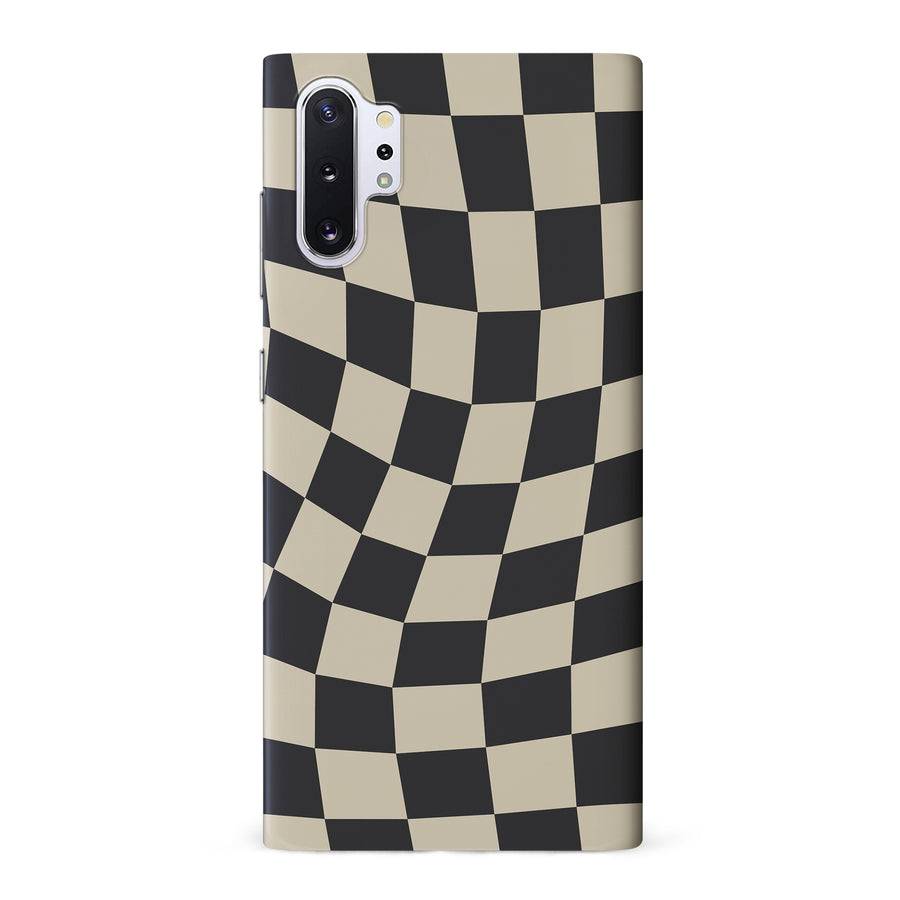 Vintage Checkered Abstract Pattern Phone Case - Black