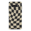 Samsung Galaxy S10 Plus Vintage Checkered Abstract Pattern Phone Case - Black