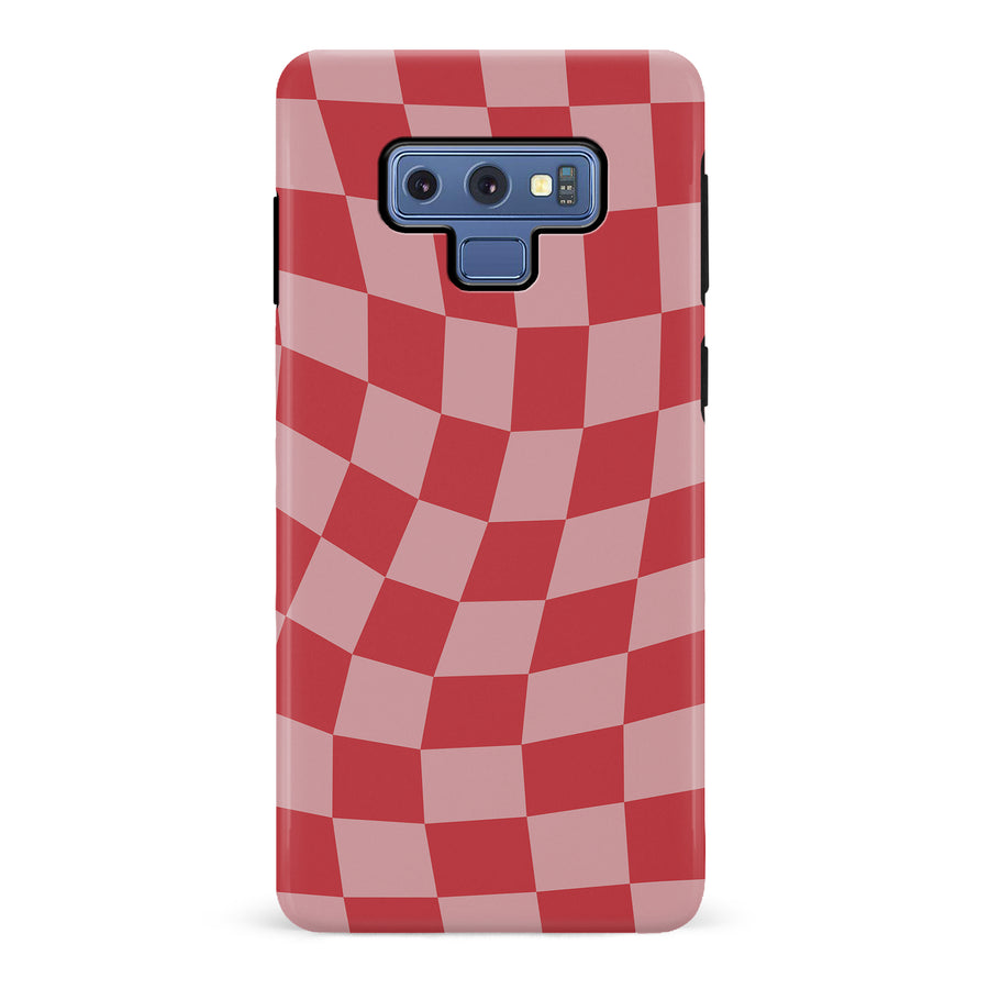 Vintage Checkered Abstract Pattern Phone Case - Red