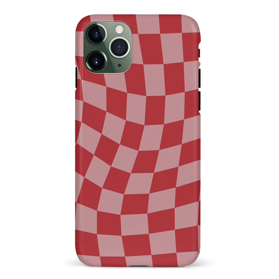 Vintage Checkered Abstract Pattern Phone Case - Red