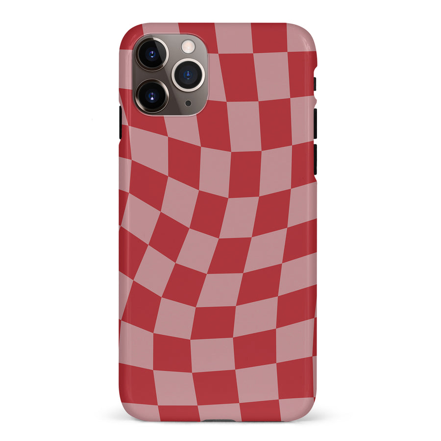 Vintage Checkered Abstract Pattern Phone Case - Red