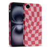 Vintage Checkered Abstract Pattern Phone Case - Red