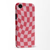 Vintage Checkered Abstract Pattern Phone Case - Red