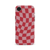 Vintage Checkered Abstract Pattern Phone Case - Red