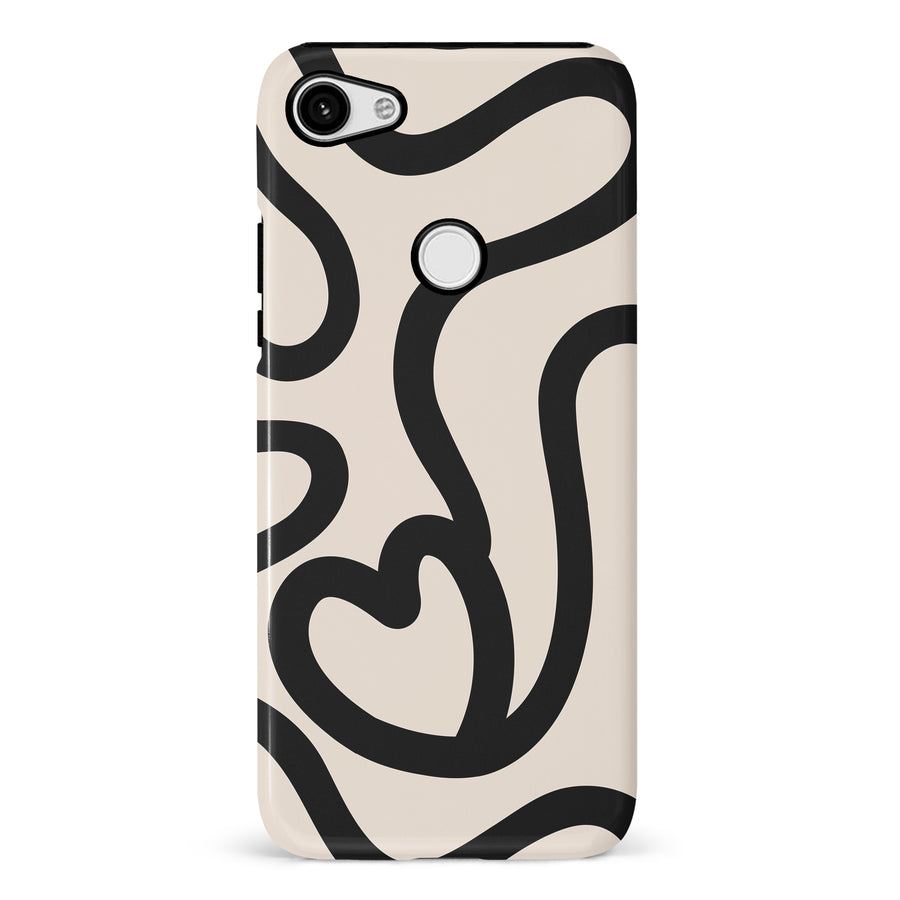 Modern Line Art Heart Abstract Phone Case