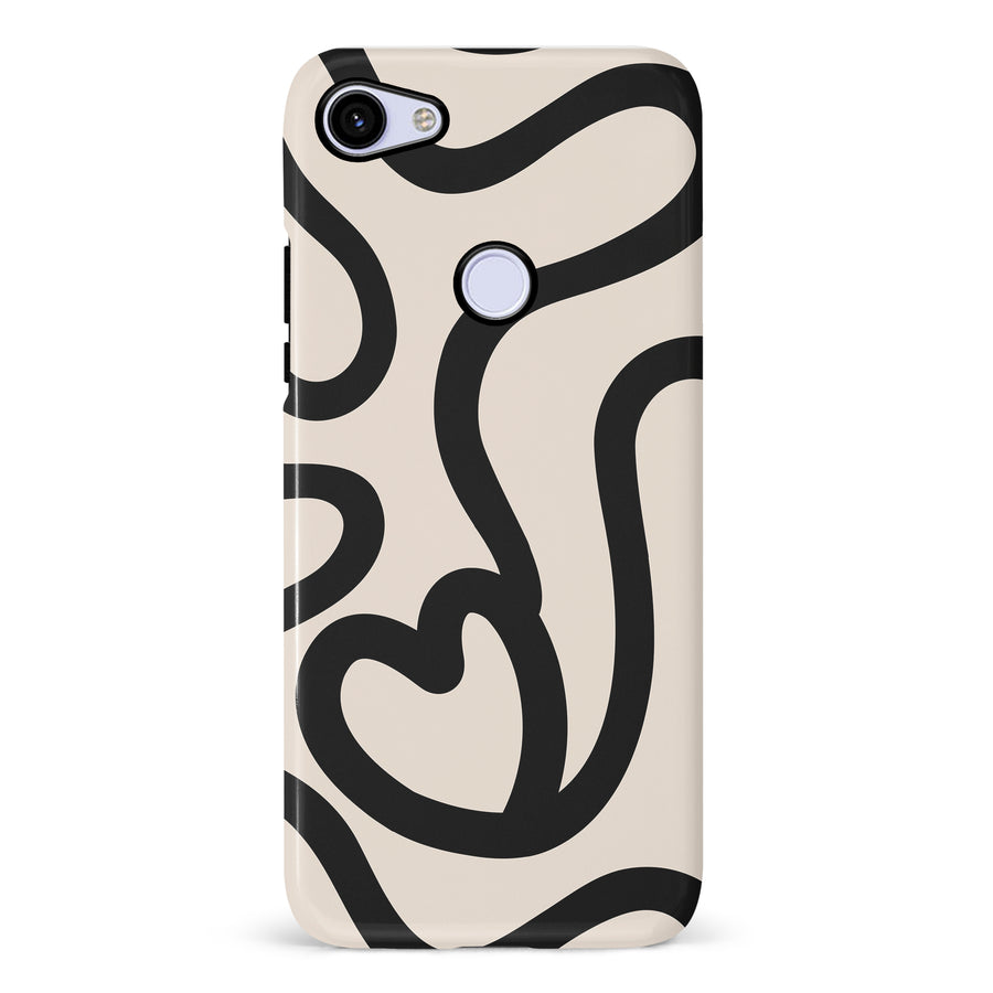 Modern Line Art Heart Abstract Phone Case