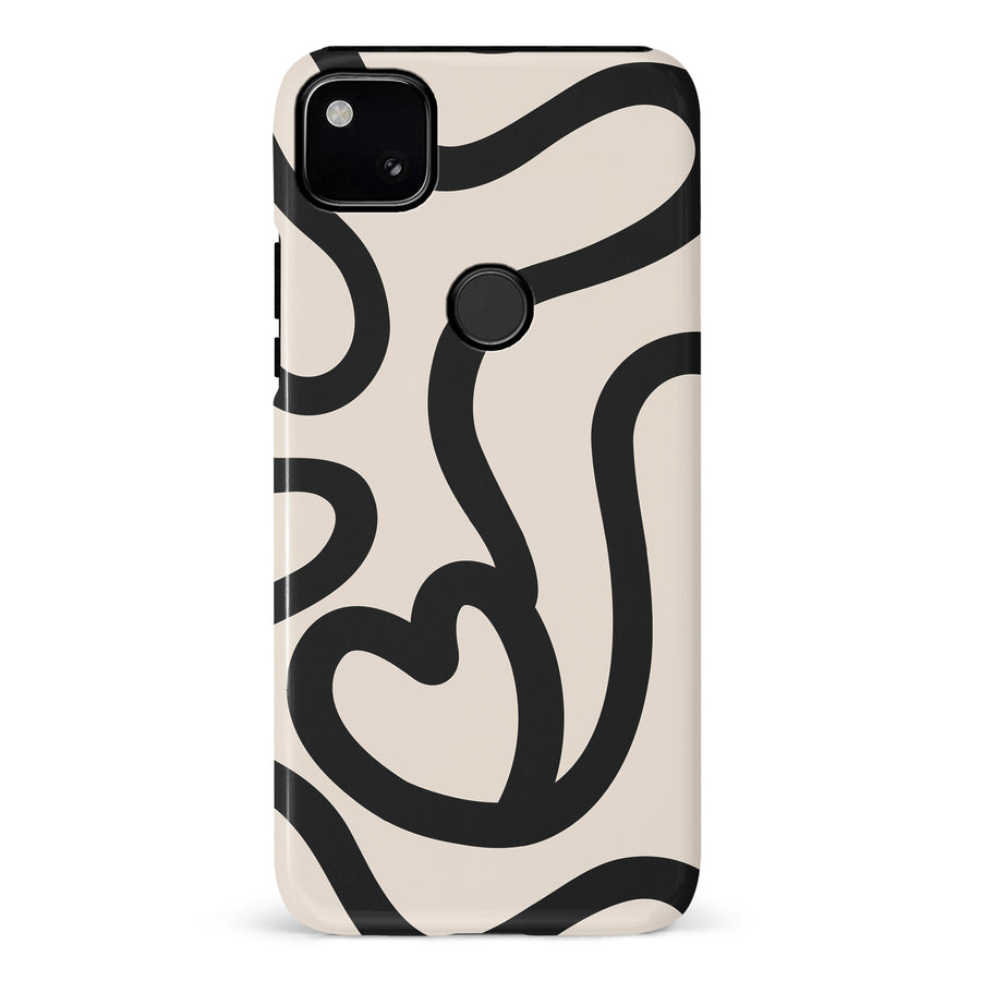 Modern Line Art Heart Abstract Phone Case