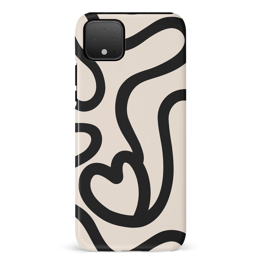 Modern Line Art Heart Abstract Phone Case