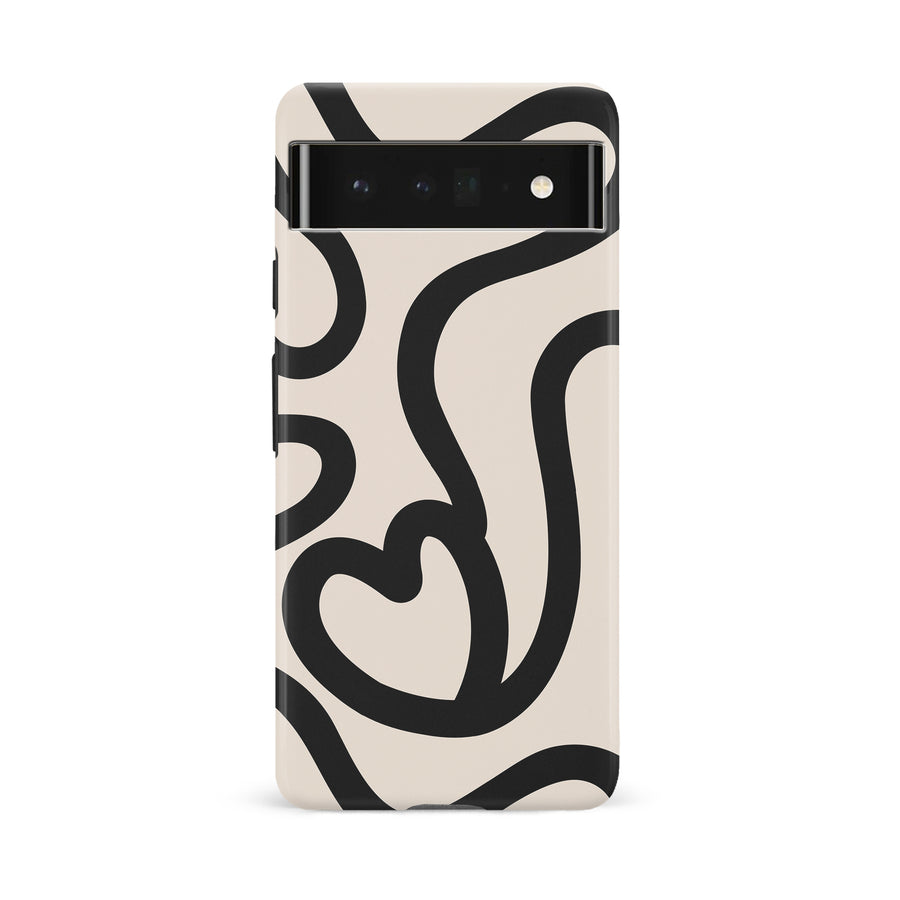 Modern Line Art Heart Abstract Phone Case