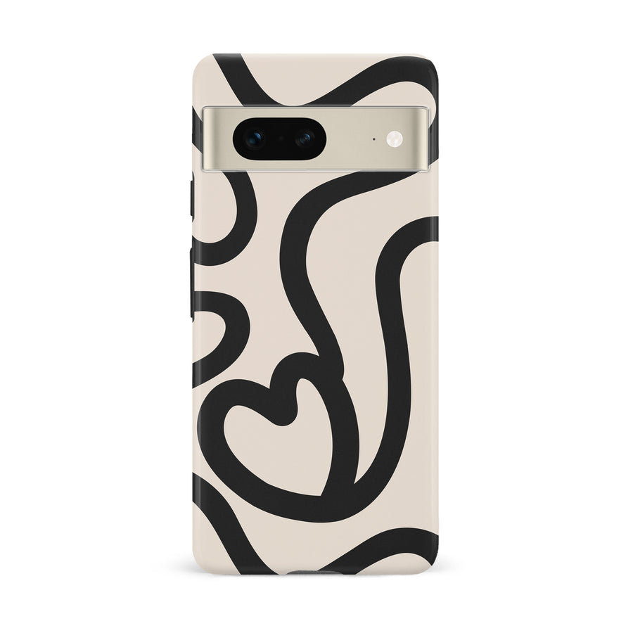 Modern Line Art Heart Abstract Phone Case