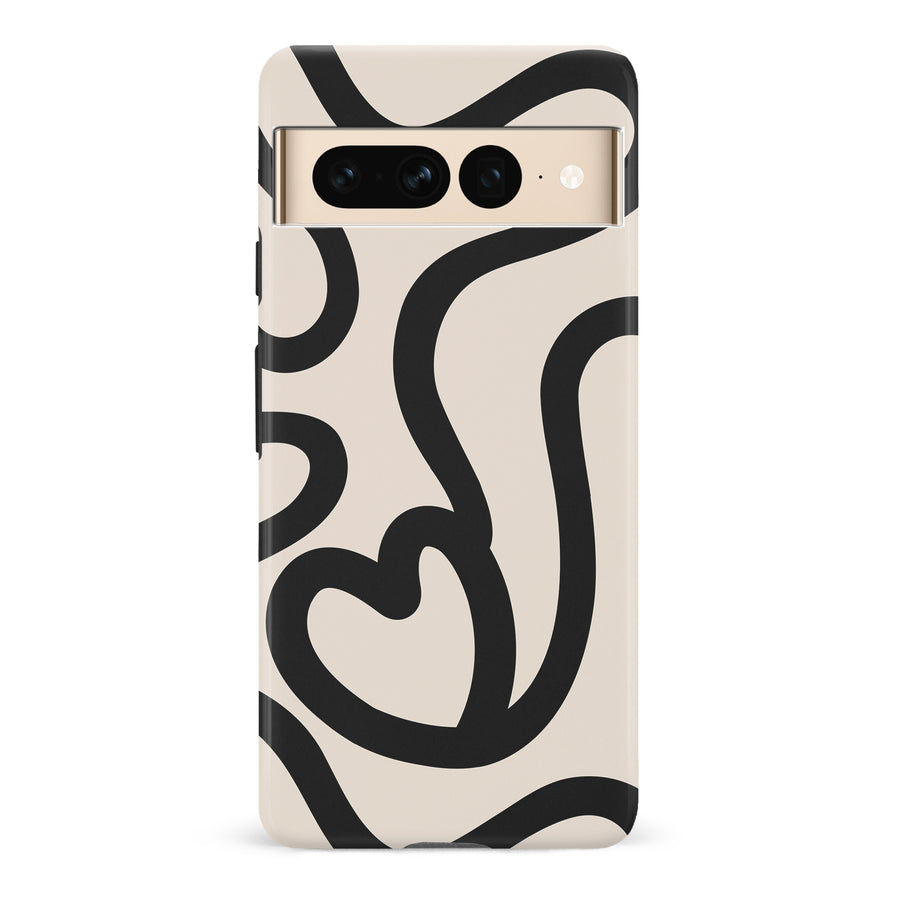 Modern Line Art Heart Abstract Phone Case