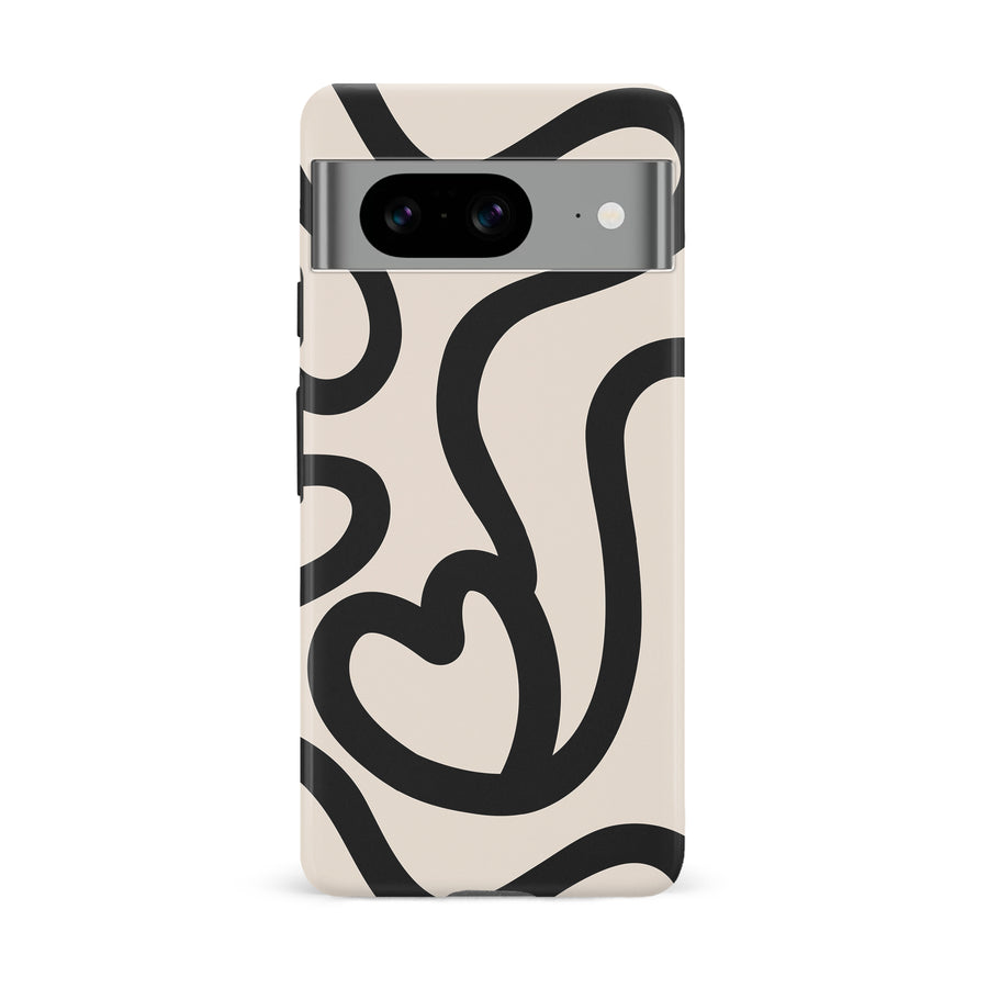 Modern Line Art Heart Abstract Phone Case