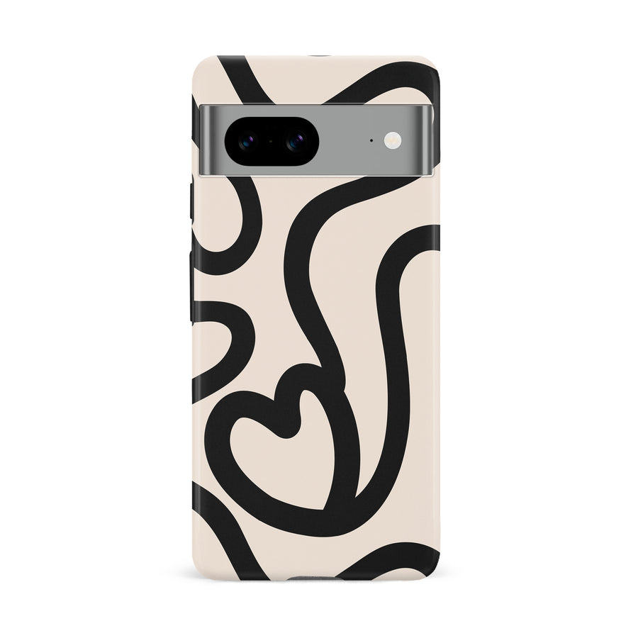 Modern Line Art Heart Abstract Phone Case