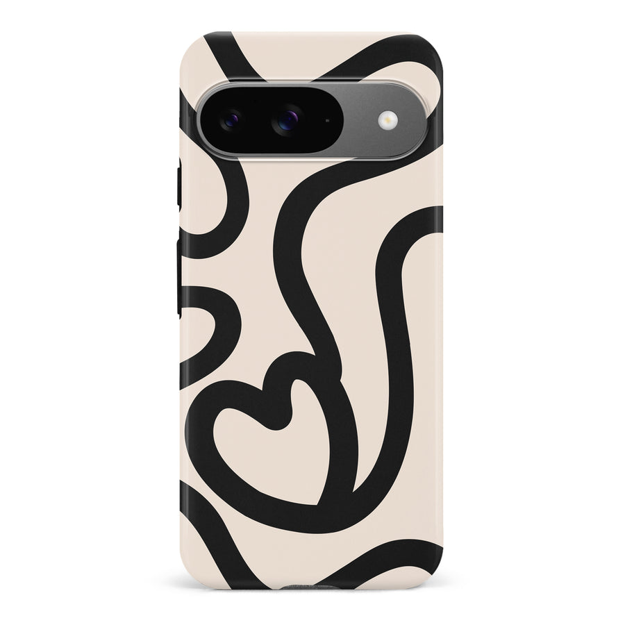 Modern Line Art Heart Abstract Phone Case