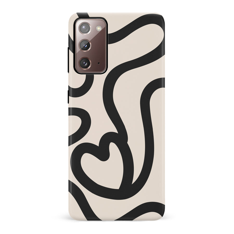 Modern Line Art Heart Abstract Phone Case