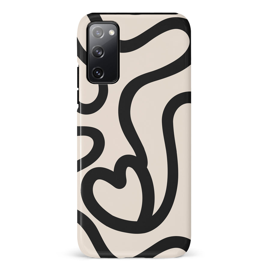 Modern Line Art Heart Abstract Phone Case