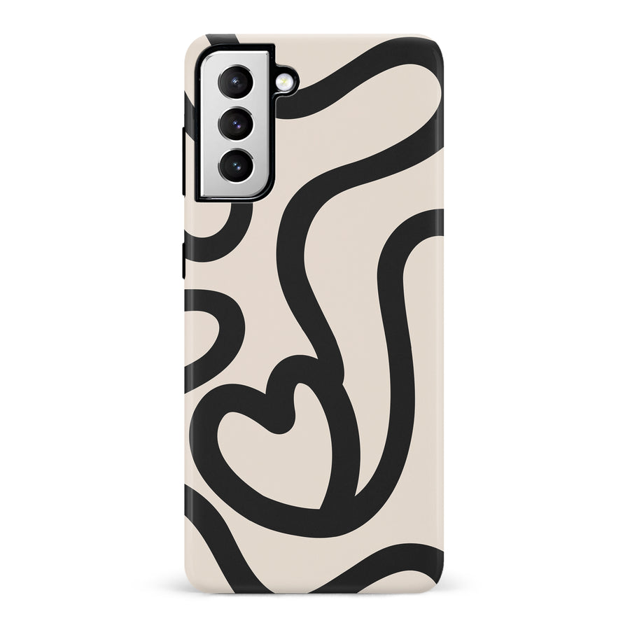 Modern Line Art Heart Abstract Phone Case