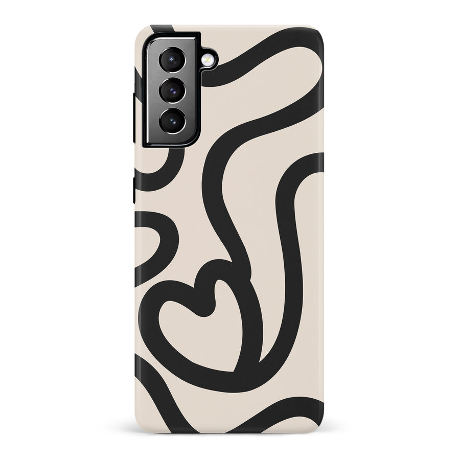 Modern Line Art Heart Abstract Phone Case