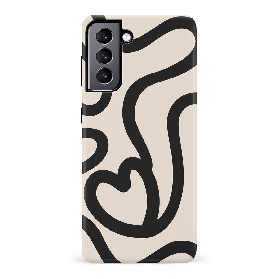 Modern Line Art Heart Abstract Phone Case