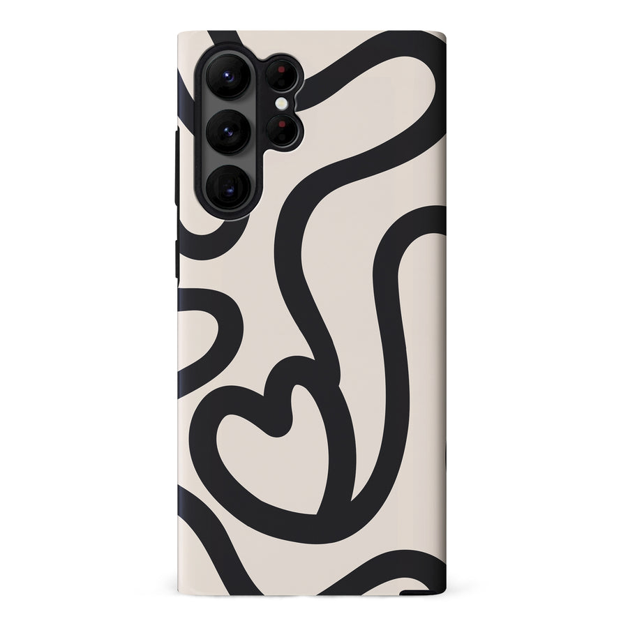 Modern Line Art Heart Abstract Phone Case