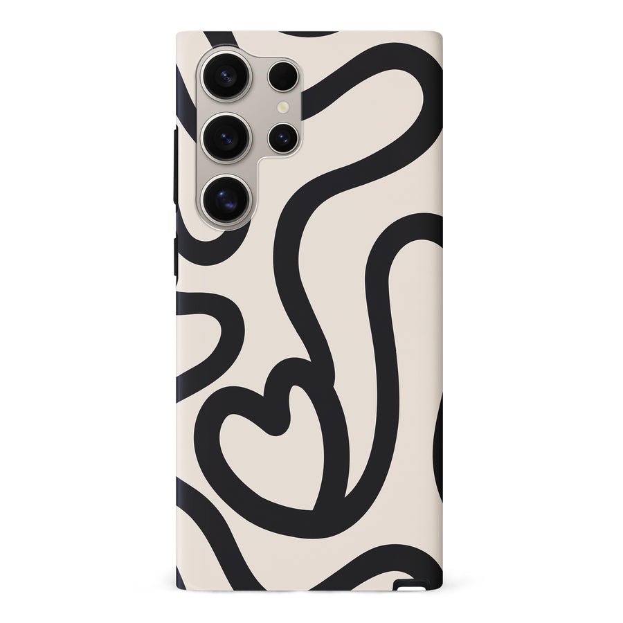 Modern Line Art Heart Abstract Phone Case