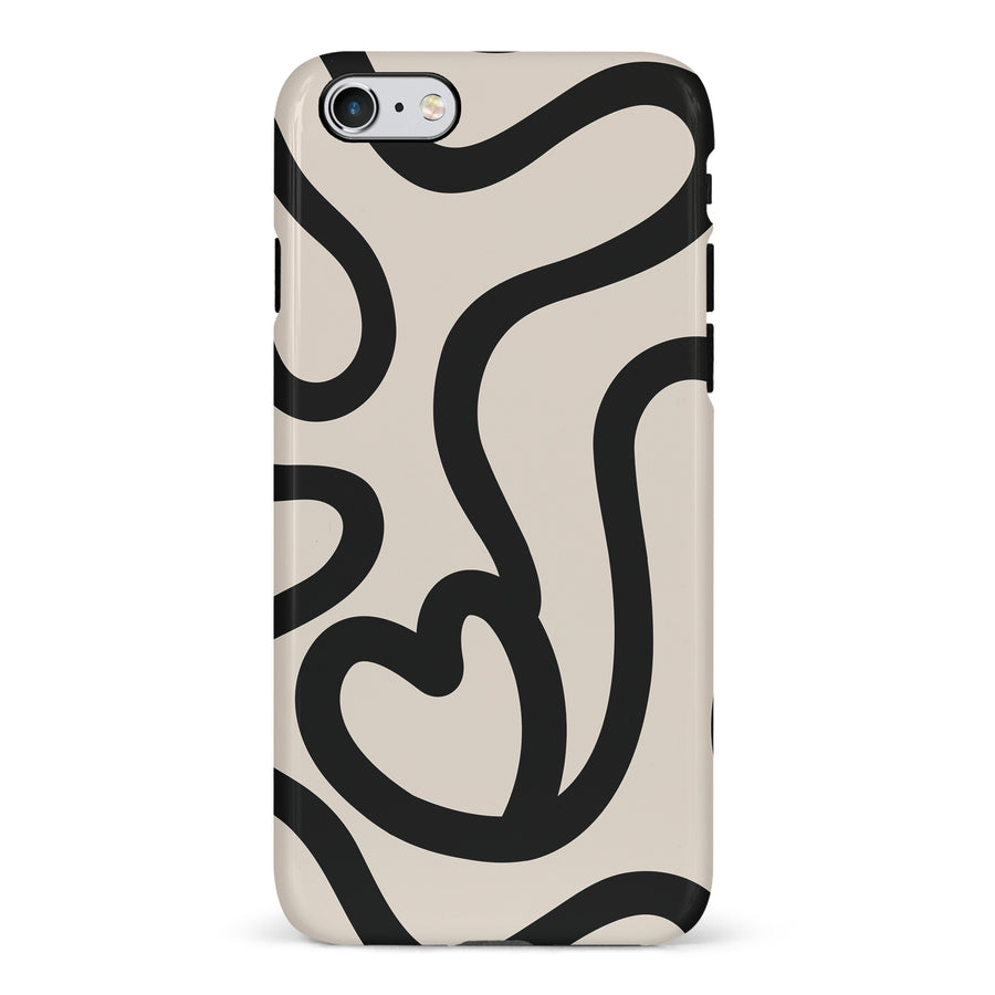 Modern Line Art Heart Abstract Phone Case