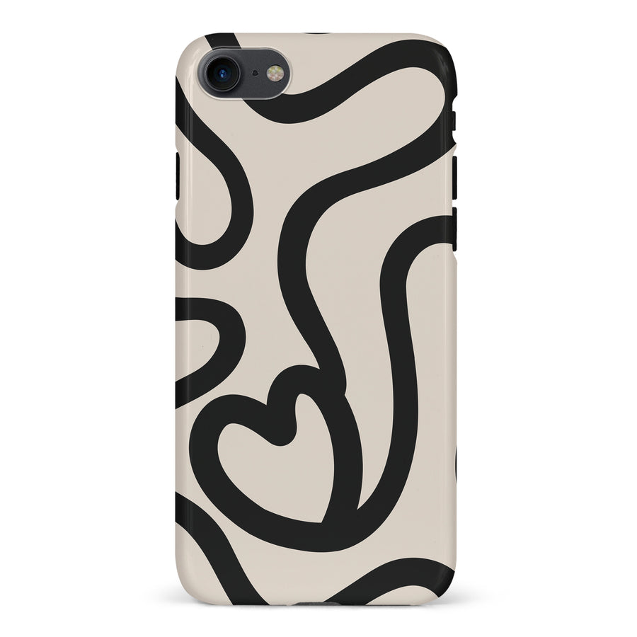 Modern Line Art Heart Abstract Phone Case