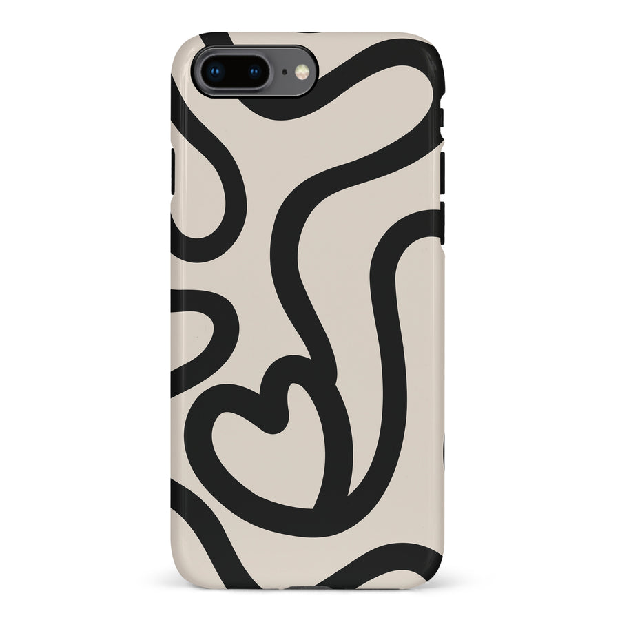 Modern Line Art Heart Abstract Phone Case