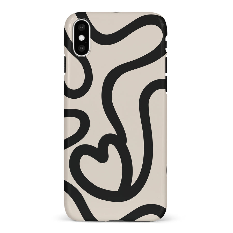 Modern Line Art Heart Abstract Phone Case