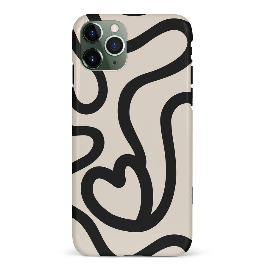 Modern Line Art Heart Abstract Phone Case