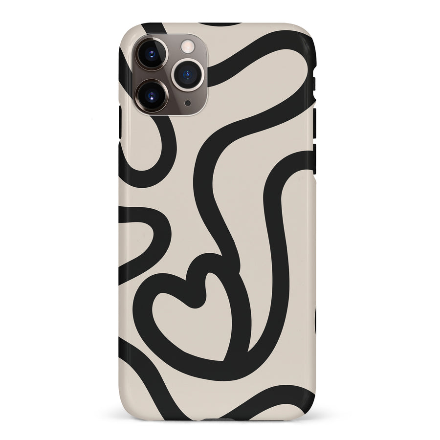 Modern Line Art Heart Abstract Phone Case