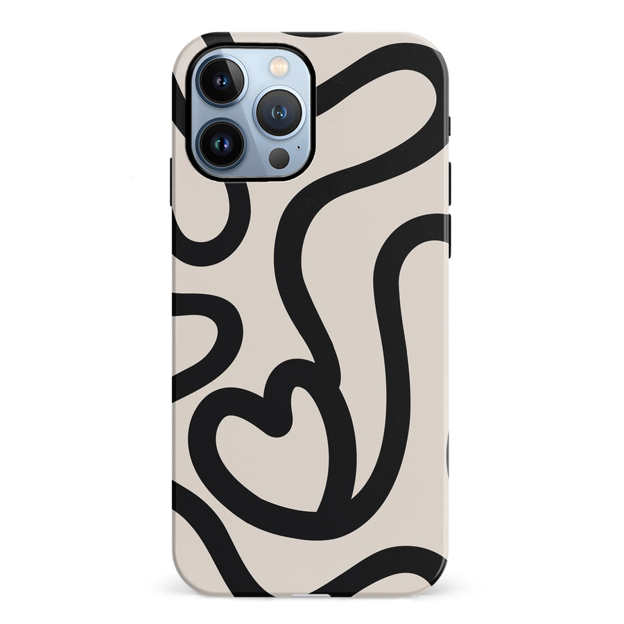 Modern Line Art Heart Abstract Phone Case