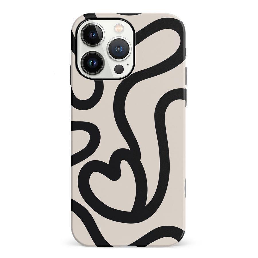 Modern Line Art Heart Abstract Phone Case