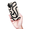 iPhone 13 Pro Max Modern Line Art Heart Abstract Phone Case