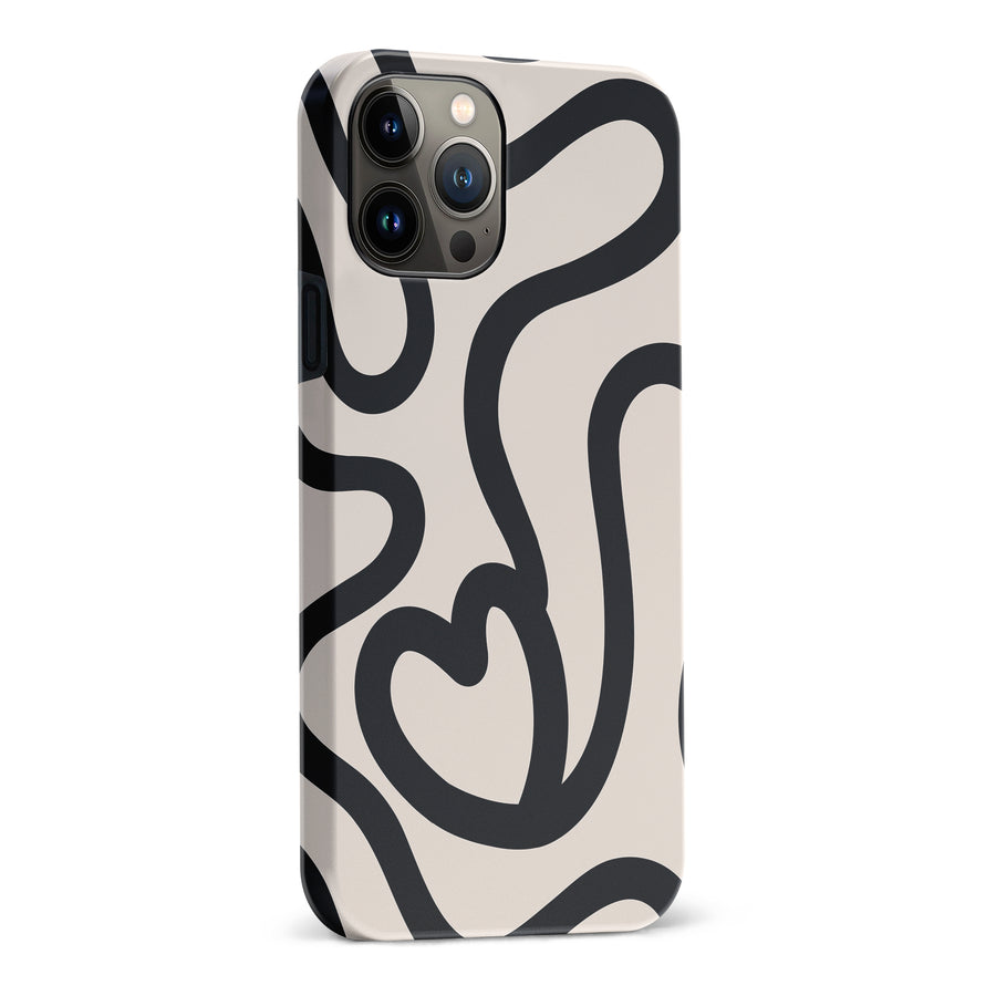 Modern Line Art Heart Abstract Phone Case