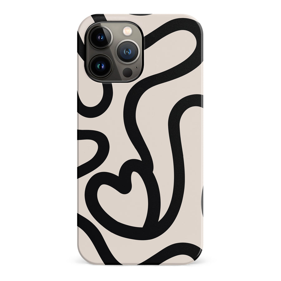 Modern Line Art Heart Abstract Phone Case