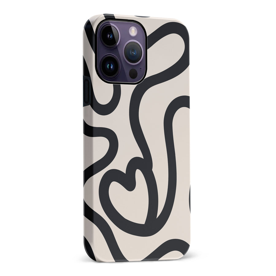 Modern Line Art Heart Abstract Phone Case