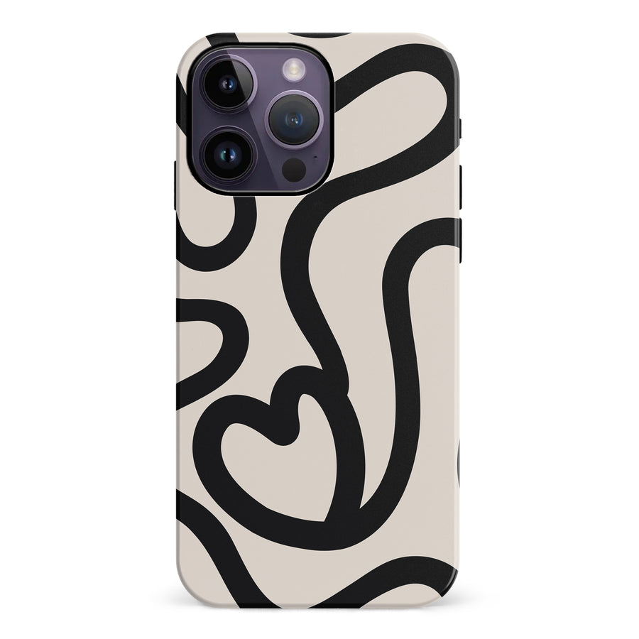 Modern Line Art Heart Abstract Phone Case