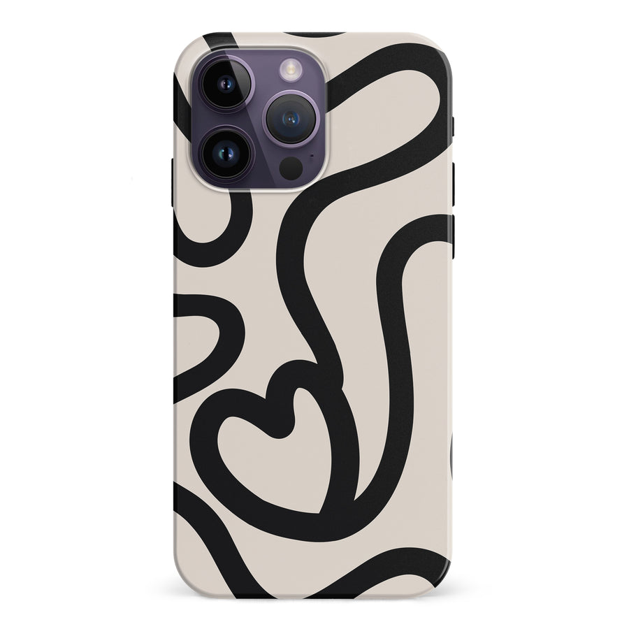 Modern Line Art Heart Abstract Phone Case