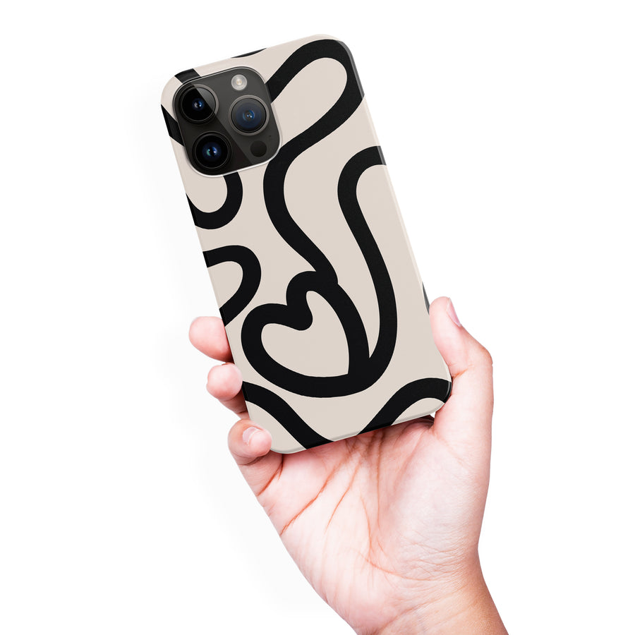 Modern Line Art Heart Abstract Phone Case