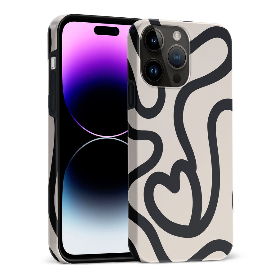 Modern Line Art Heart Abstract Phone Case